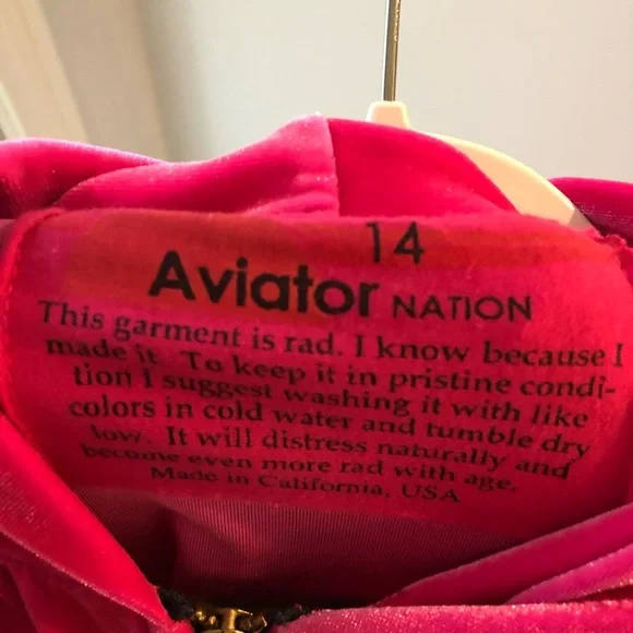 Aviator Nation Bright Pink Jacket with Multicolor Stripes - Picture 2 of 2